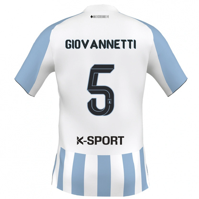 Danxen Damen Elia Giovannetti #5 Weiß Himmelblau Heimtrikot Trikot 2025/26 T-Shirt