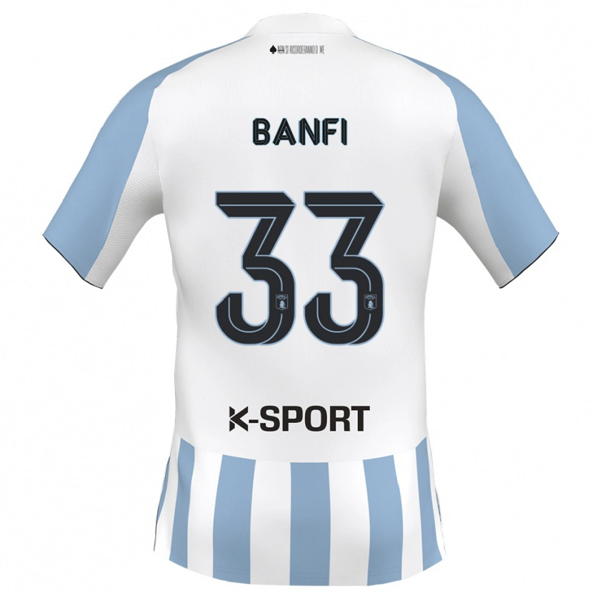 Danxen Damen Emanuele Banfi #33 Weiß Himmelblau Heimtrikot Trikot 2025/26 T-Shirt