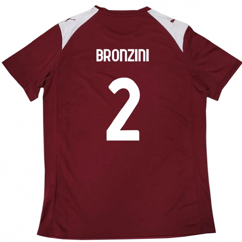 Danxen Damen Luca Bronzini #2 Burgunderrot Weiß Heimtrikot Trikot 2025/26 T-Shirt