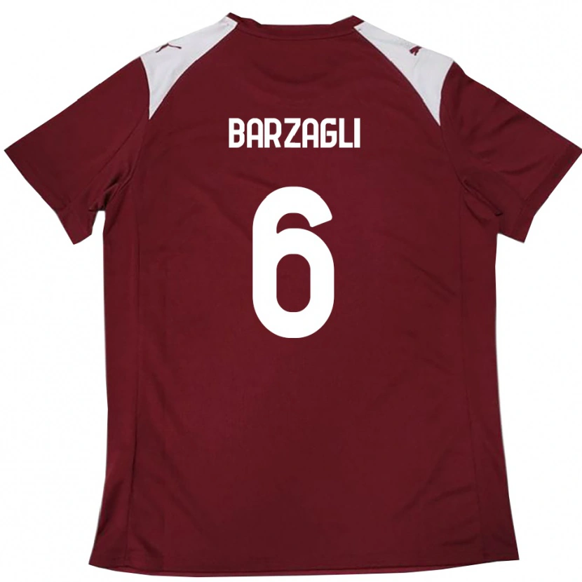 Danxen Damen Gabriele Barzagli #6 Burgunderrot Weiß Heimtrikot Trikot 2025/26 T-Shirt