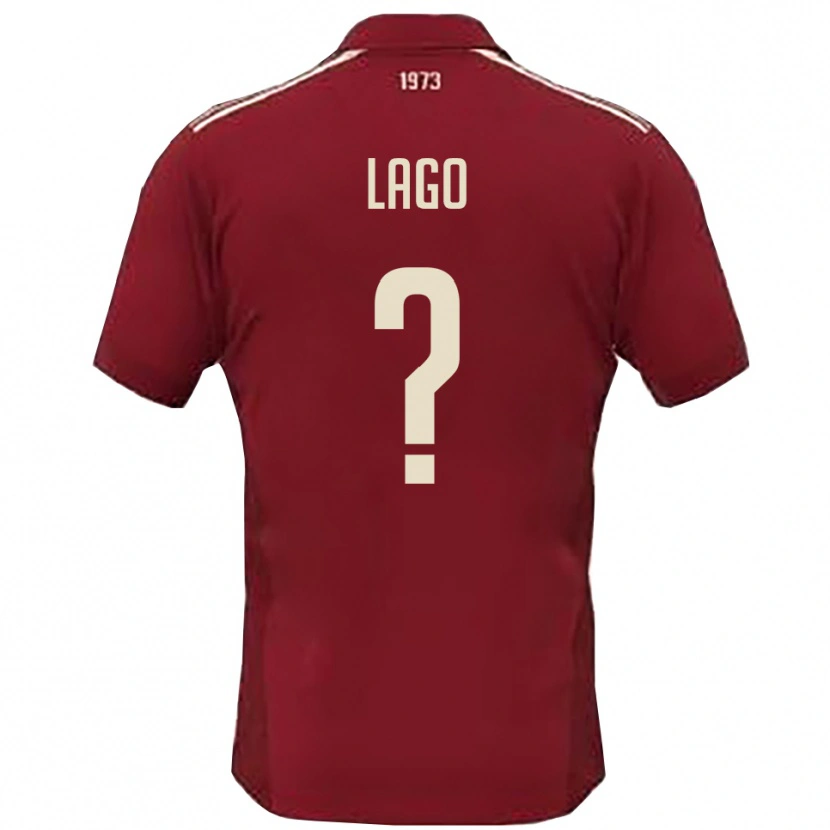 Danxen Damen Matteo Lago #0 Burgunderrot Weiß Heimtrikot Trikot 2025/26 T-Shirt