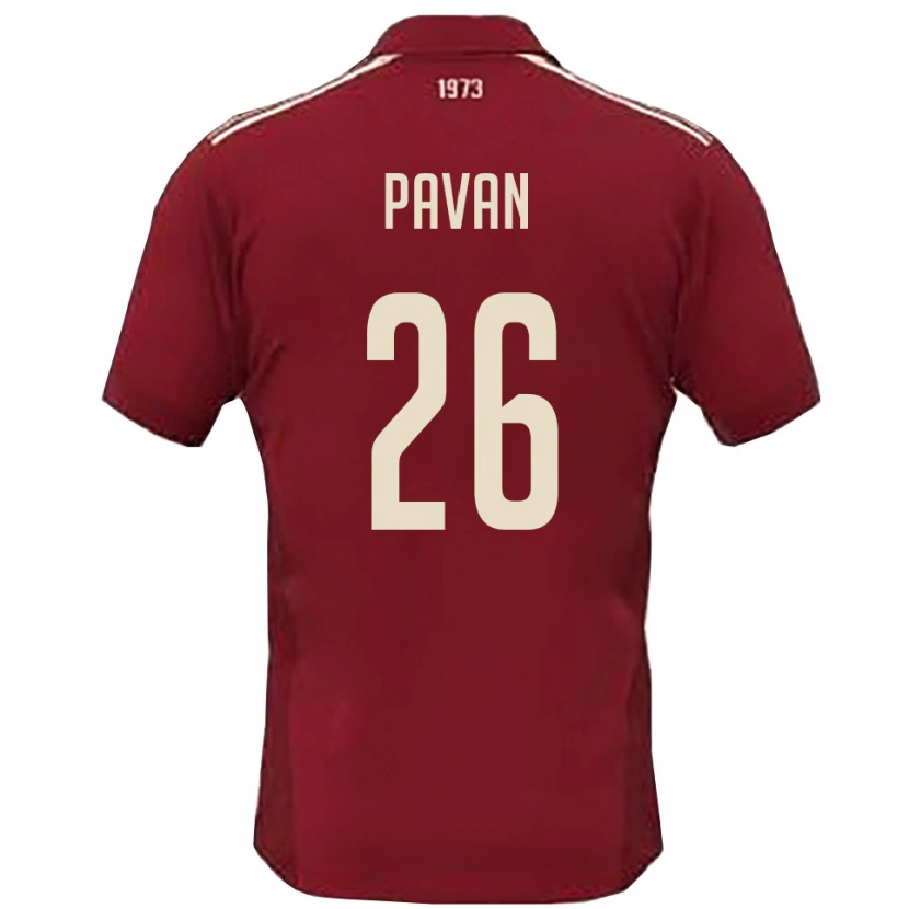 Danxen Damen Nicola Pavan #26 Burgunderrot Weiß Heimtrikot Trikot 2025/26 T-Shirt