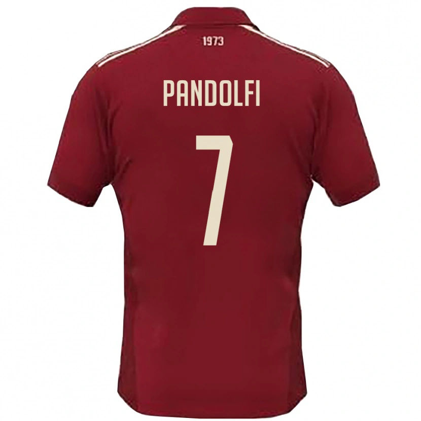 Danxen Damen Luca Pandolfi #7 Burgunderrot Weiß Heimtrikot Trikot 2025/26 T-Shirt