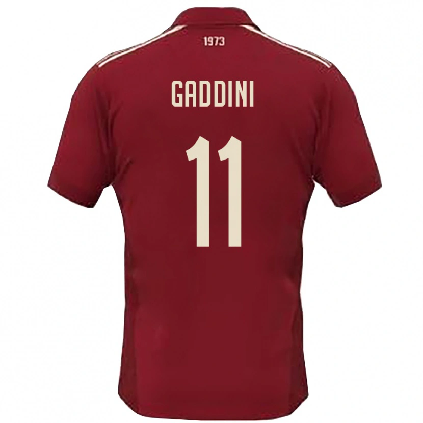Danxen Damen Mattia Gaddini #11 Burgunderrot Weiß Heimtrikot Trikot 2025/26 T-Shirt
