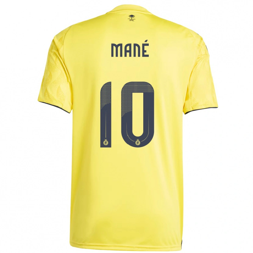 Danxen Damen Sadio Mané #10 Gelb Schwarz Heimtrikot Trikot 2025/26 T-Shirt