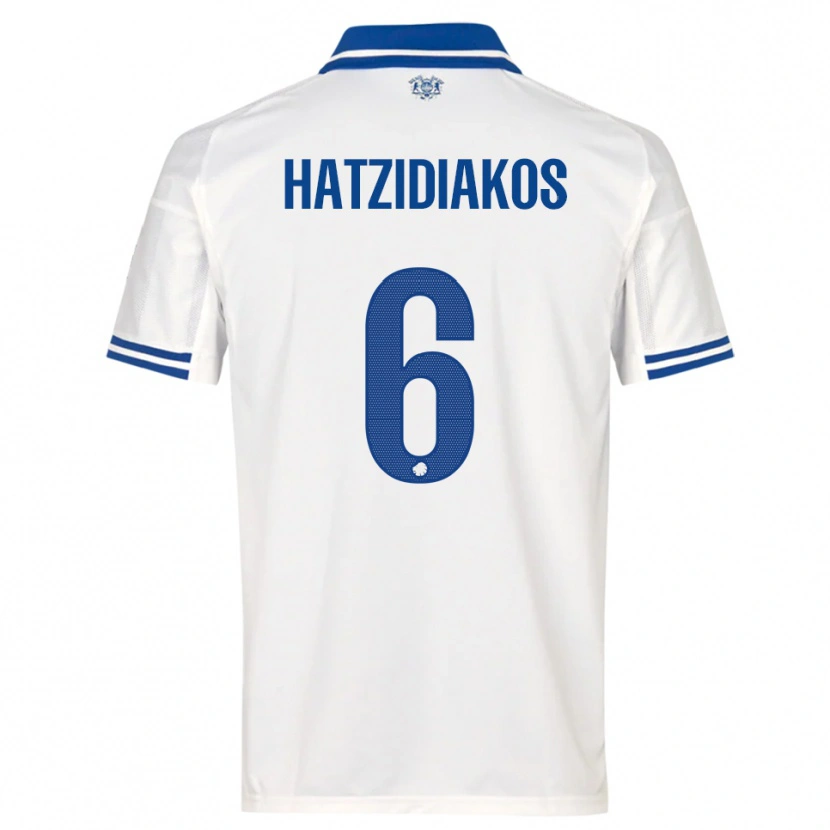Danxen Damen Pantelis Hatzidiakos #6 Weiß Blau Heimtrikot Trikot 2025/26 T-Shirt