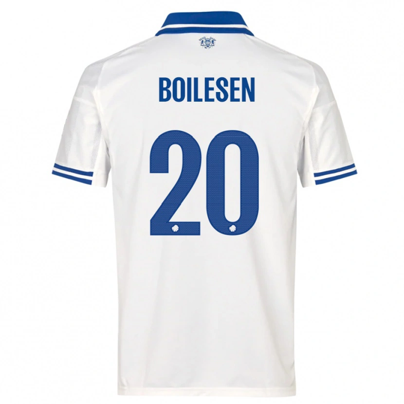 Danxen Damen Nicolai Boilesen #20 Weiß Blau Heimtrikot Trikot 2025/26 T-Shirt