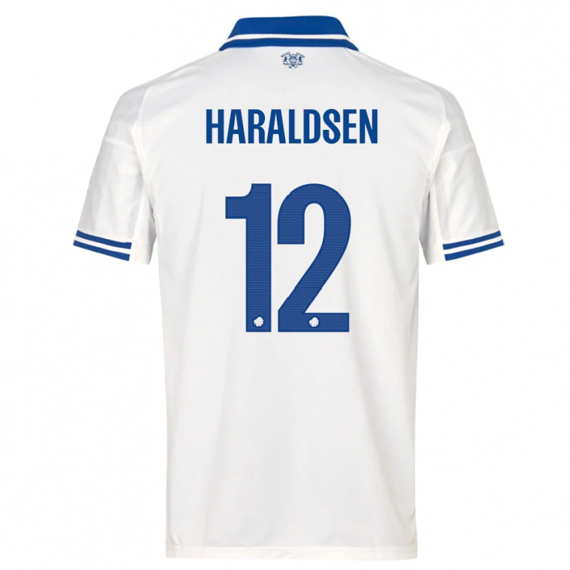 Danxen Damen Henrik Haraldsen #12 Weiß Blau Heimtrikot Trikot 2025/26 T-Shirt