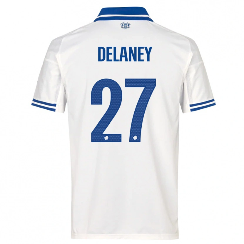 Danxen Damen Thomas Delaney #27 Weiß Blau Heimtrikot Trikot 2025/26 T-Shirt