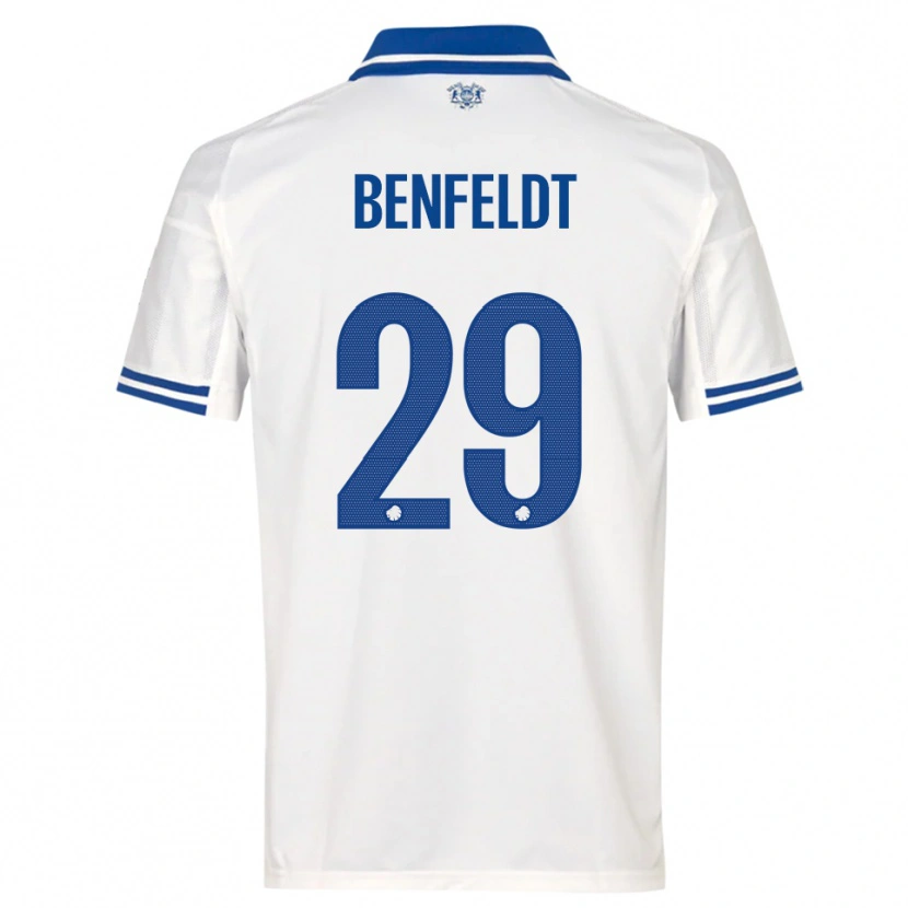 Danxen Damen Frederikke Benfeldt #29 Weiß Blau Heimtrikot Trikot 2025/26 T-Shirt