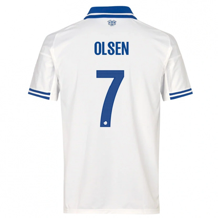 Danxen Damen Gunnar Olsen #7 Weiß Blau Heimtrikot Trikot 2025/26 T-Shirt