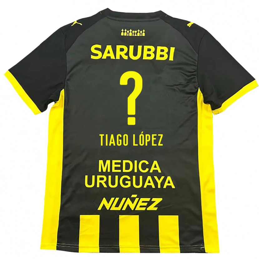 Danxen Damen Tiago López #0 Gelb Schwarz Heimtrikot Trikot 2025/26 T-Shirt