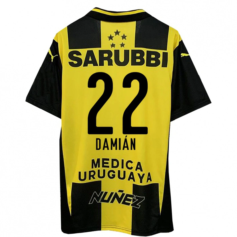 Danxen Damen Damián Suárez #22 Gelb Schwarz Heimtrikot Trikot 2025/26 T-Shirt