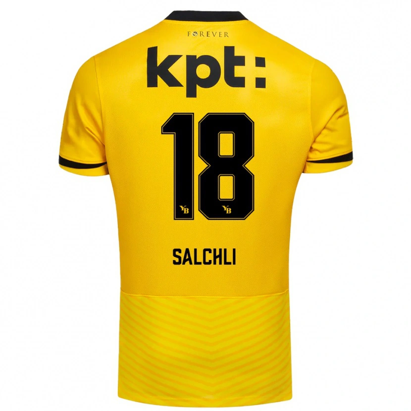 Danxen Damen Ruben Salchli #18 Gelb Schwarz Heimtrikot Trikot 2025/26 T-Shirt