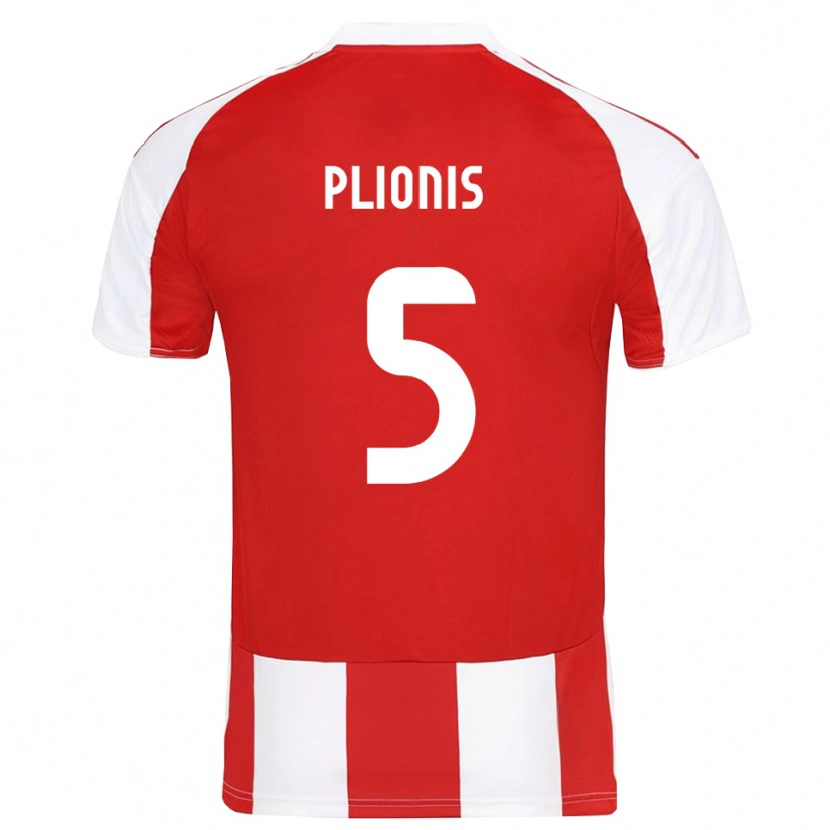 Danxen Damen Paraskevas Plionis #5 Rot Weiß Heimtrikot Trikot 2025/26 T-Shirt