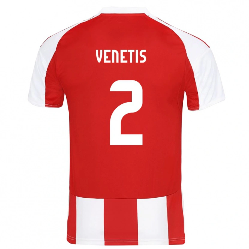 Danxen Damen Theodoros Venetis #2 Rot Weiß Heimtrikot Trikot 2025/26 T-Shirt