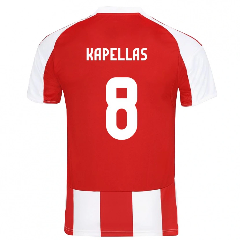 Danxen Damen Christos Kapellas #8 Rot Weiß Heimtrikot Trikot 2025/26 T-Shirt