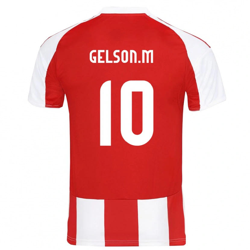 Danxen Damen Gelson Martins #10 Rot Weiß Heimtrikot Trikot 2025/26 T-Shirt