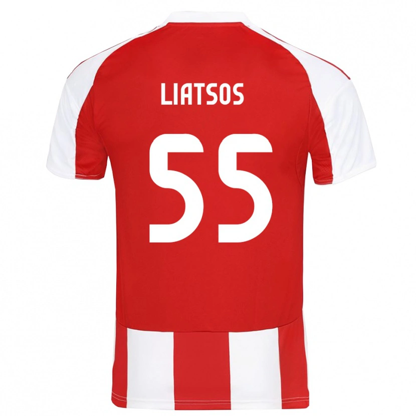 Danxen Damen Christos Liatsos #55 Rot Weiß Heimtrikot Trikot 2025/26 T-Shirt