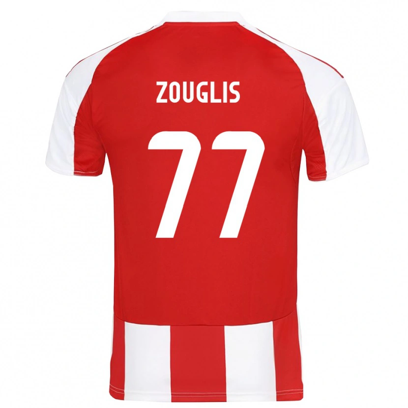 Danxen Damen Nikolaos Zouglis #77 Rot Weiß Heimtrikot Trikot 2025/26 T-Shirt