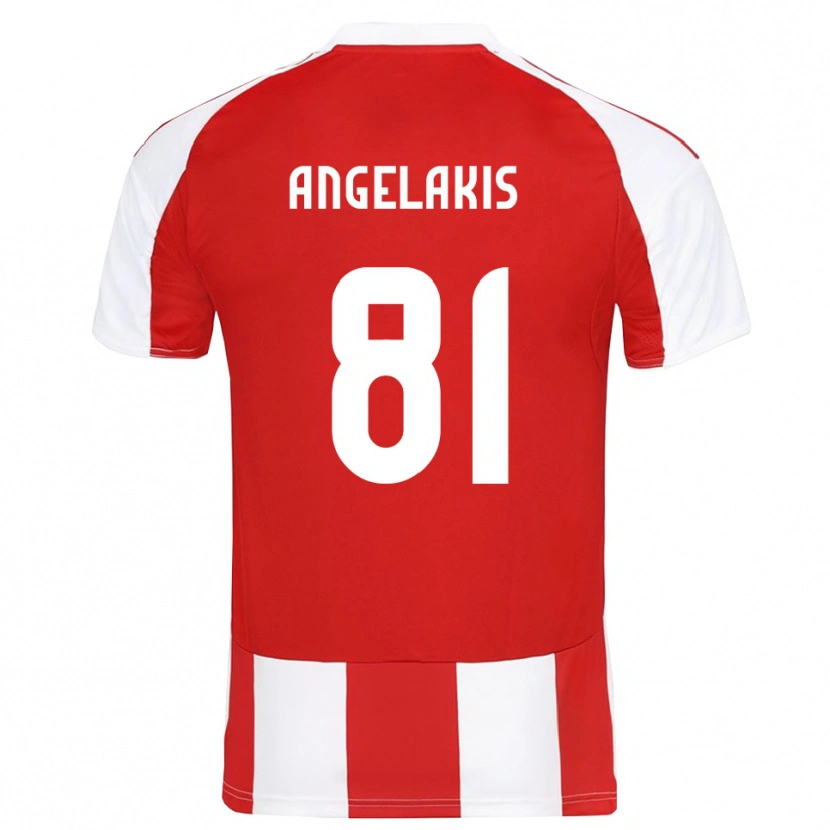 Danxen Damen Konstantinos Angelakis #81 Rot Weiß Heimtrikot Trikot 2025/26 T-Shirt