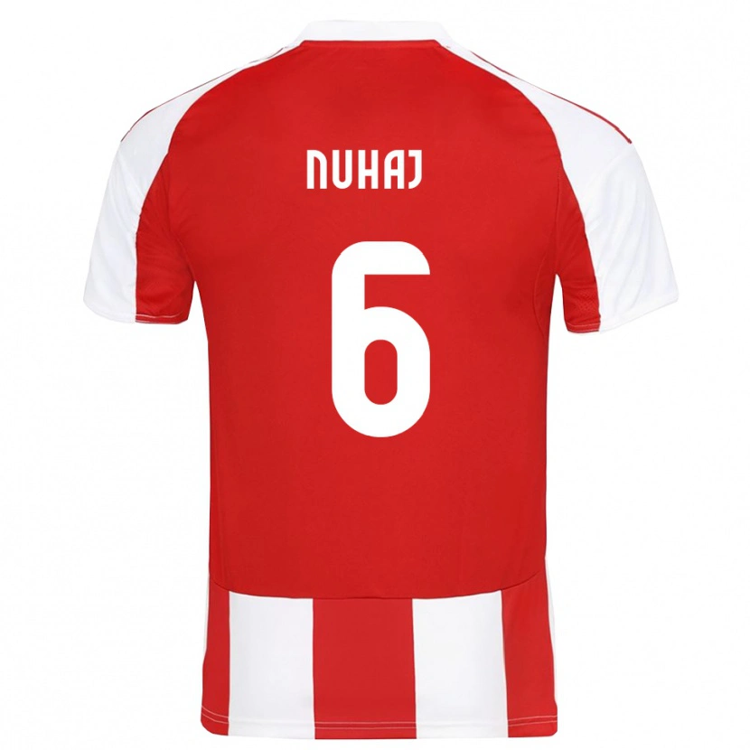 Danxen Damen Fabjano Nuhaj #6 Rot Weiß Heimtrikot Trikot 2025/26 T-Shirt