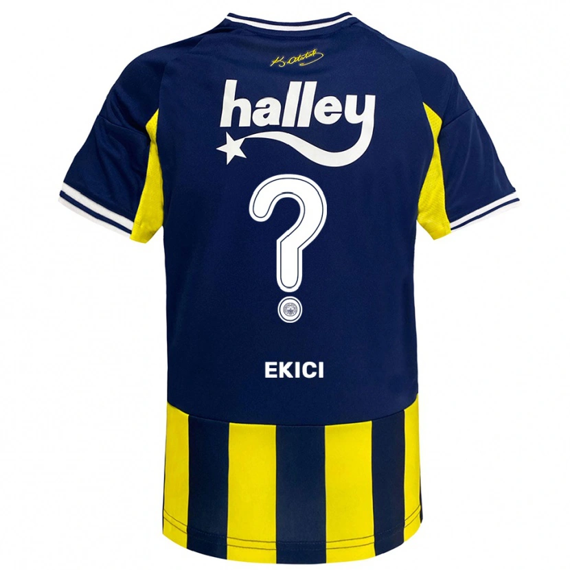 Danxen Damen Alaettin Ekici #0 Gelb Marineblau Weiß Heimtrikot Trikot 2025/26 T-Shirt