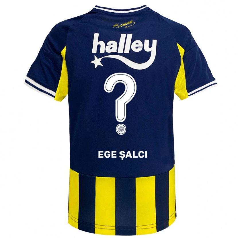Danxen Damen Yağız Ege Şalcı #0 Gelb Marineblau Weiß Heimtrikot Trikot 2025/26 T-Shirt
