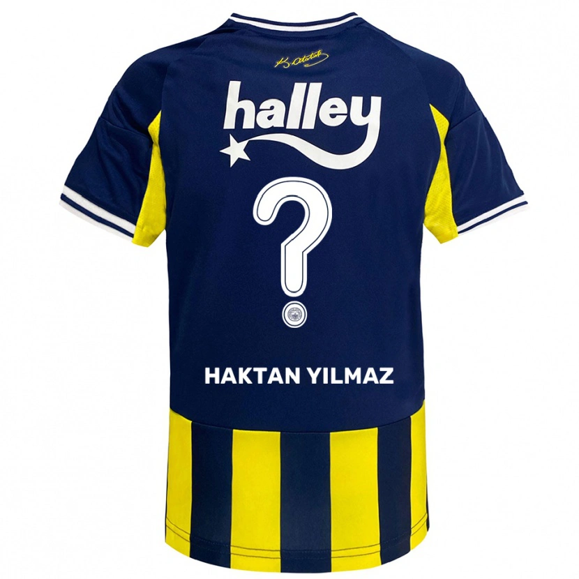 Danxen Damen Haktan Yılmaz #0 Gelb Marineblau Weiß Heimtrikot Trikot 2025/26 T-Shirt
