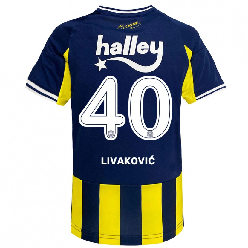 Danxen Damen Dominik Livakovic #40 Gelb Marineblau Weiß Heimtrikot Trikot 2025/26 T-Shirt