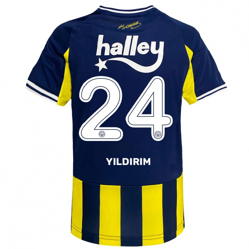 Danxen Damen Fatoş Yıldırım #24 Gelb Marineblau Weiß Heimtrikot Trikot 2025/26 T-Shirt
