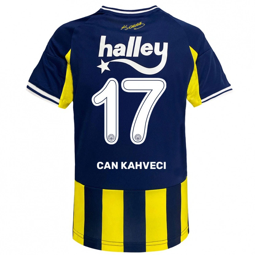Danxen Damen İrfan Can Kahveci #17 Gelb Marineblau Weiß Heimtrikot Trikot 2025/26 T-Shirt
