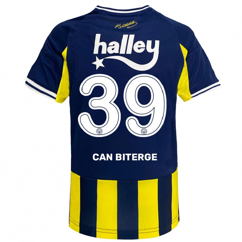 Danxen Damen Engin Can Biterge #39 Gelb Marineblau Weiß Heimtrikot Trikot 2025/26 T-Shirt