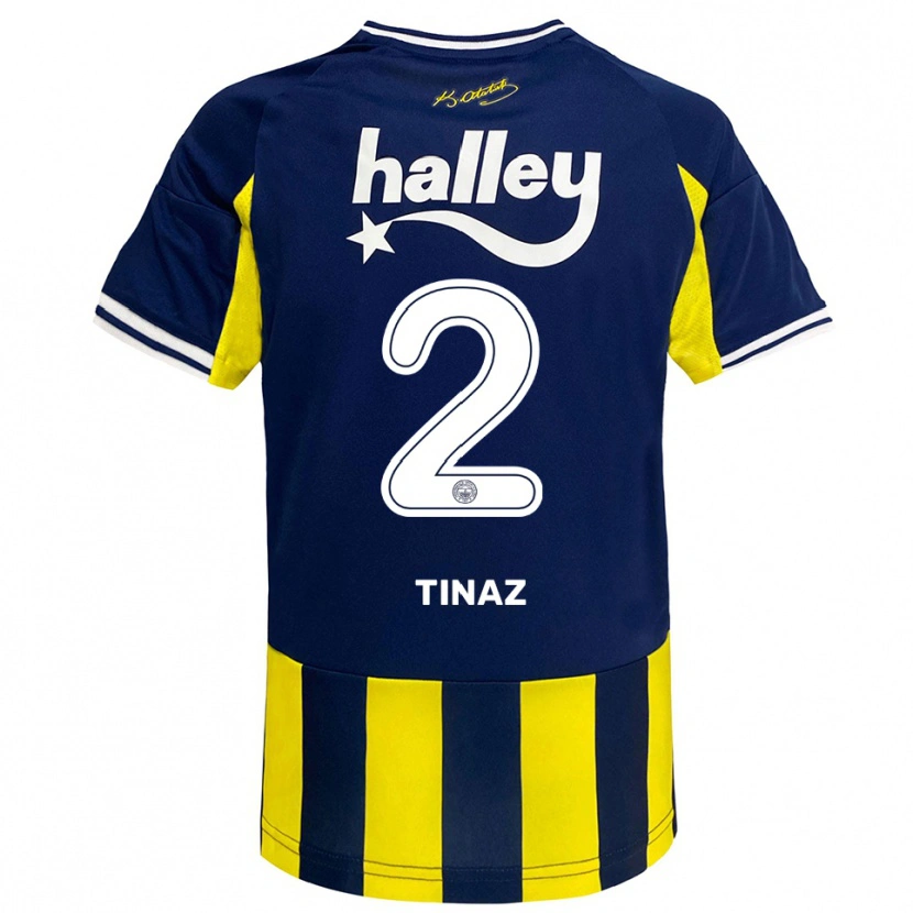 Danxen Damen Altuğ Tınaz #2 Gelb Marineblau Weiß Heimtrikot Trikot 2025/26 T-Shirt