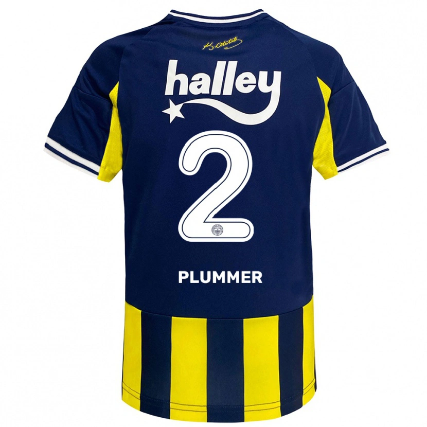Danxen Damen Konya Plummer #2 Gelb Marineblau Weiß Heimtrikot Trikot 2025/26 T-Shirt