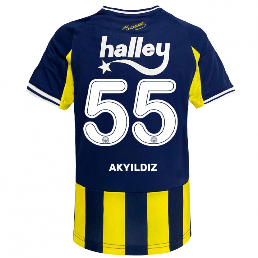 Danxen Damen Mustafa Akyıldız #55 Gelb Marineblau Weiß Heimtrikot Trikot 2025/26 T-Shirt