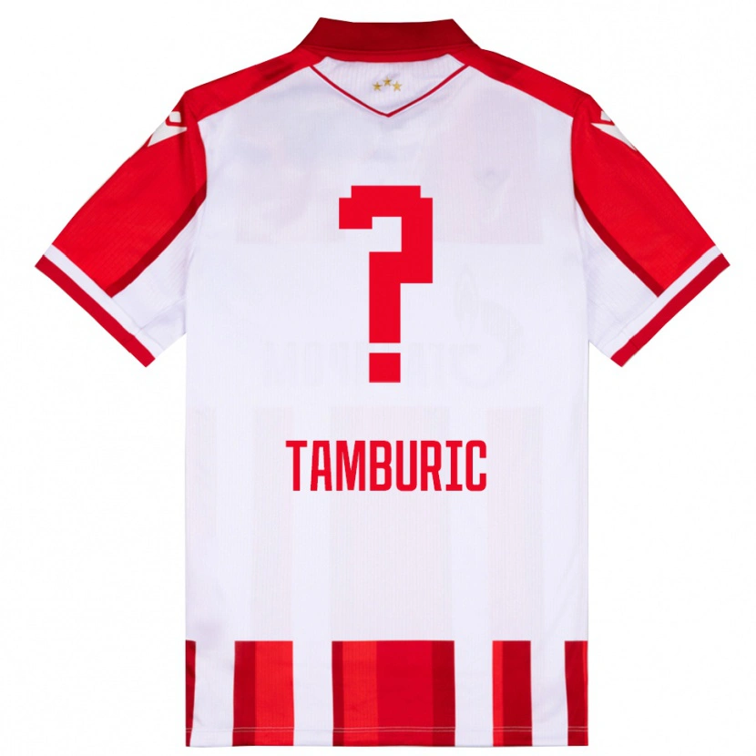 Danxen Damen Vukasin Tamburic #0 Rot Weiß Heimtrikot Trikot 2025/26 T-Shirt