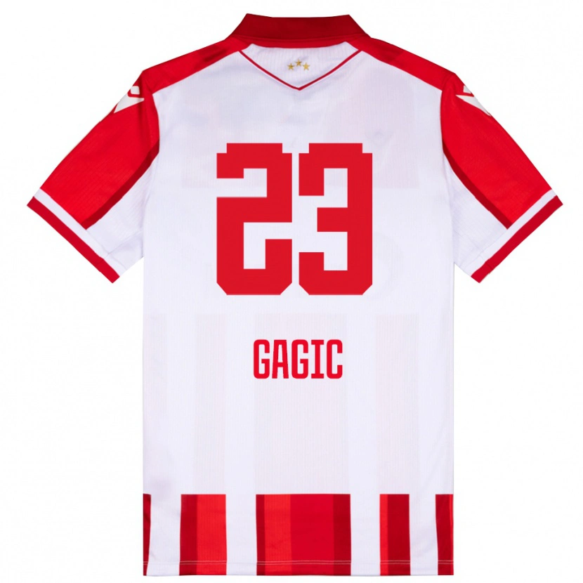 Danxen Damen Matija Gagic #23 Rot Weiß Heimtrikot Trikot 2025/26 T-Shirt