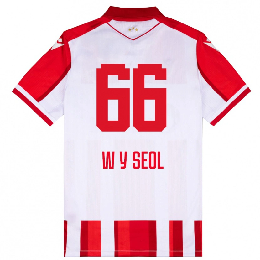 Danxen Damen Young-Woo Seol #66 Rot Weiß Heimtrikot Trikot 2025/26 T-Shirt