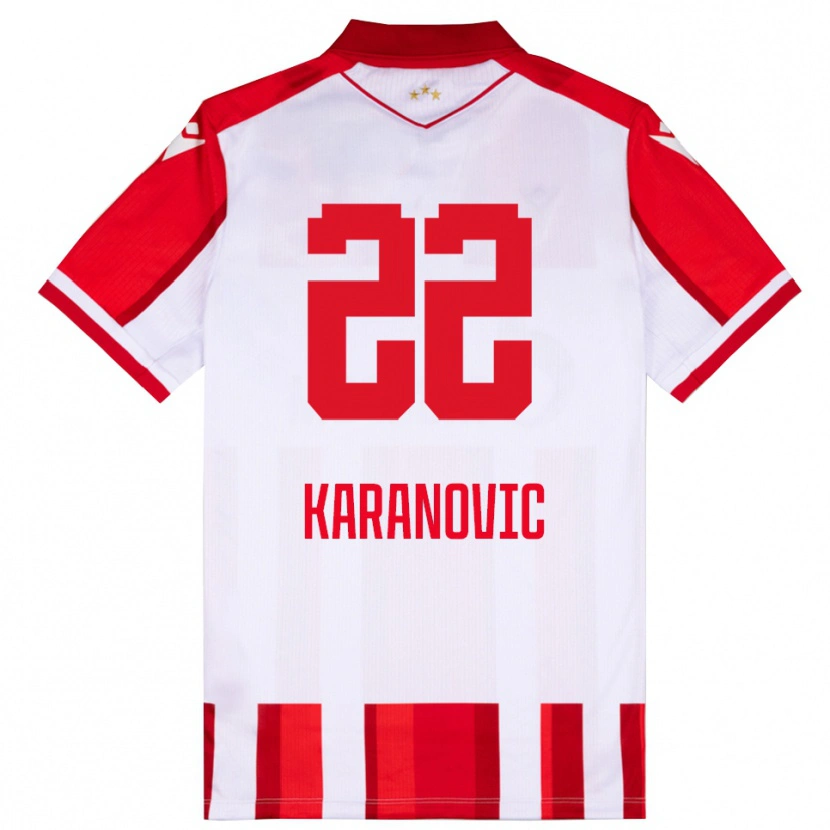 Danxen Damen Danilo Karanovic #22 Rot Weiß Heimtrikot Trikot 2025/26 T-Shirt