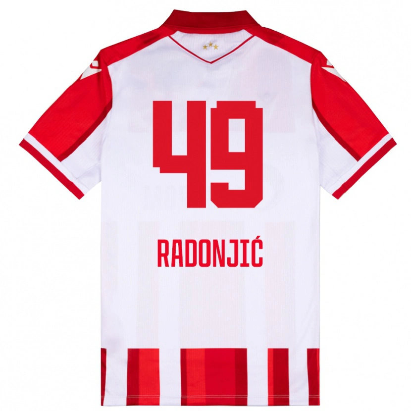 Danxen Damen Nemanja Radonjić #49 Rot Weiß Heimtrikot Trikot 2025/26 T-Shirt
