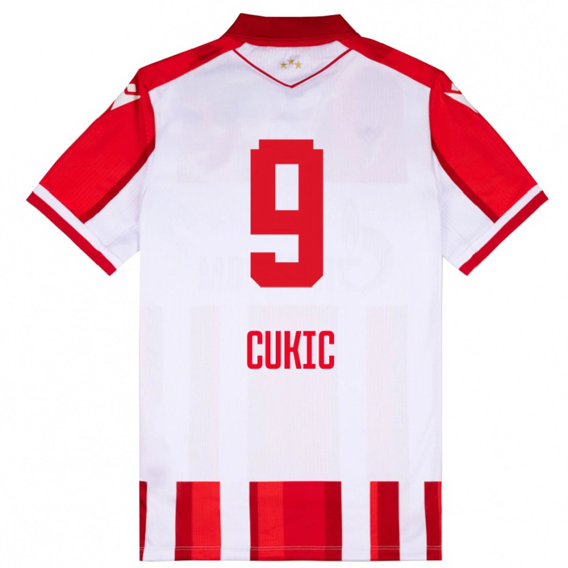 Danxen Damen Vesko Cukic #9 Rot Weiß Heimtrikot Trikot 2025/26 T-Shirt