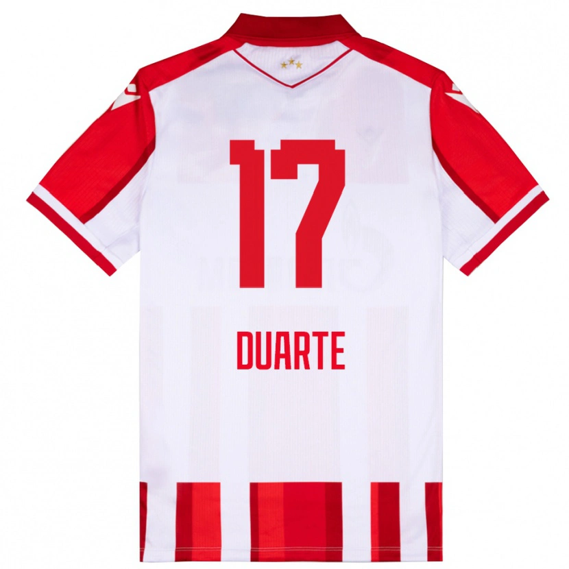 Danxen Damen Bruno Duarte #17 Rot Weiß Heimtrikot Trikot 2025/26 T-Shirt