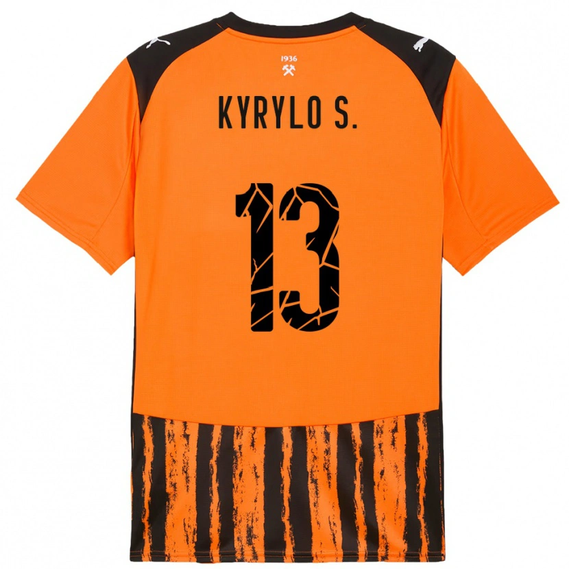 Danxen Damen Kyrylo Savchenko #13 Orange Schwarz Heimtrikot Trikot 2025/26 T-Shirt