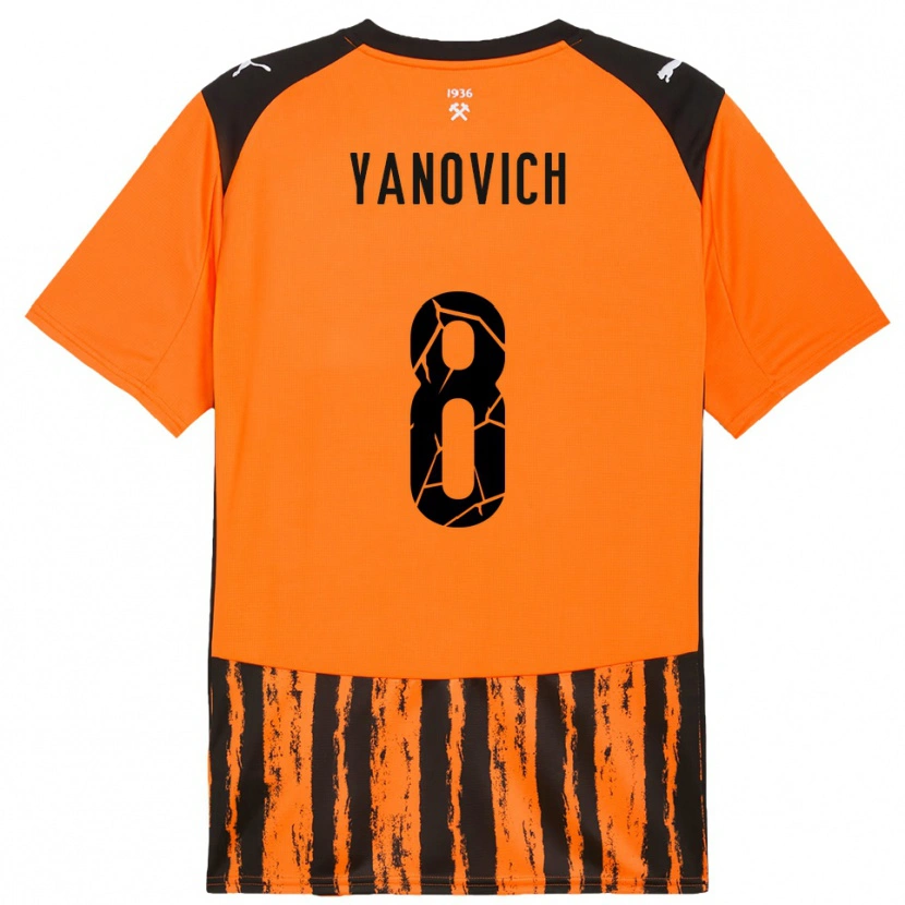 Danxen Damen Yevgen Yanovich #8 Orange Schwarz Heimtrikot Trikot 2025/26 T-Shirt