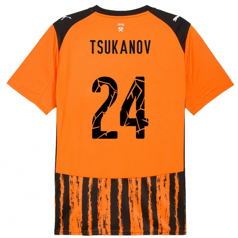 Danxen Damen Viktor Tsukanov #24 Orange Schwarz Heimtrikot Trikot 2025/26 T-Shirt