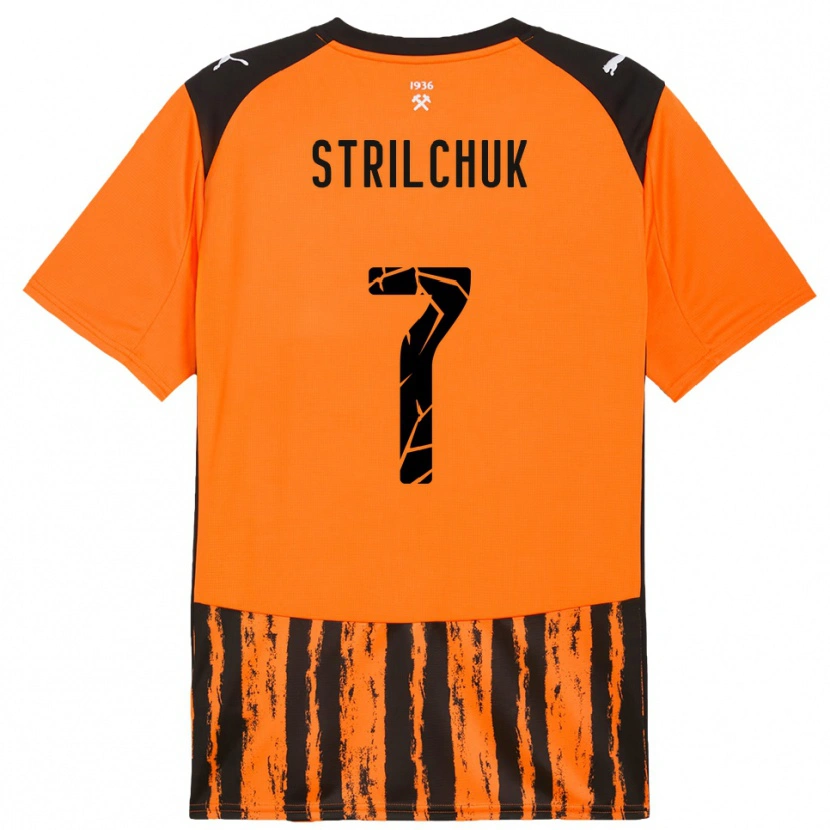 Danxen Damen Dmytro Strilchuk #7 Orange Schwarz Heimtrikot Trikot 2025/26 T-Shirt