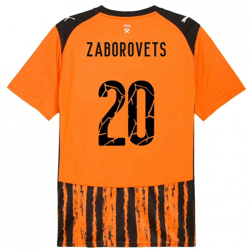 Danxen Damen Lidiia Zaborovets #20 Orange Schwarz Heimtrikot Trikot 2025/26 T-Shirt