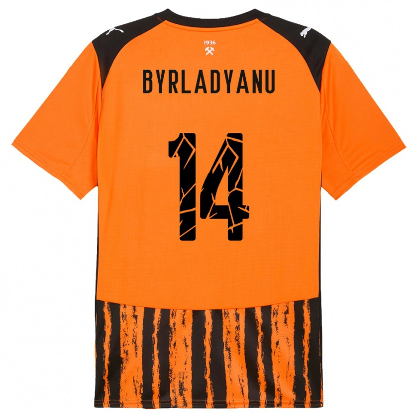Danxen Damen Ilya Byrladyanu #14 Orange Schwarz Heimtrikot Trikot 2025/26 T-Shirt