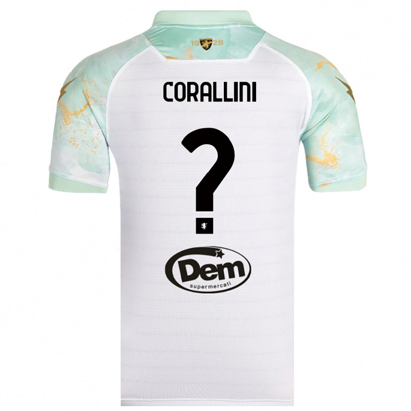 Danxen Damen Riccardo Corallini #0 Weiß Schwarz Auswärtstrikot Trikot 2025/26 T-Shirt